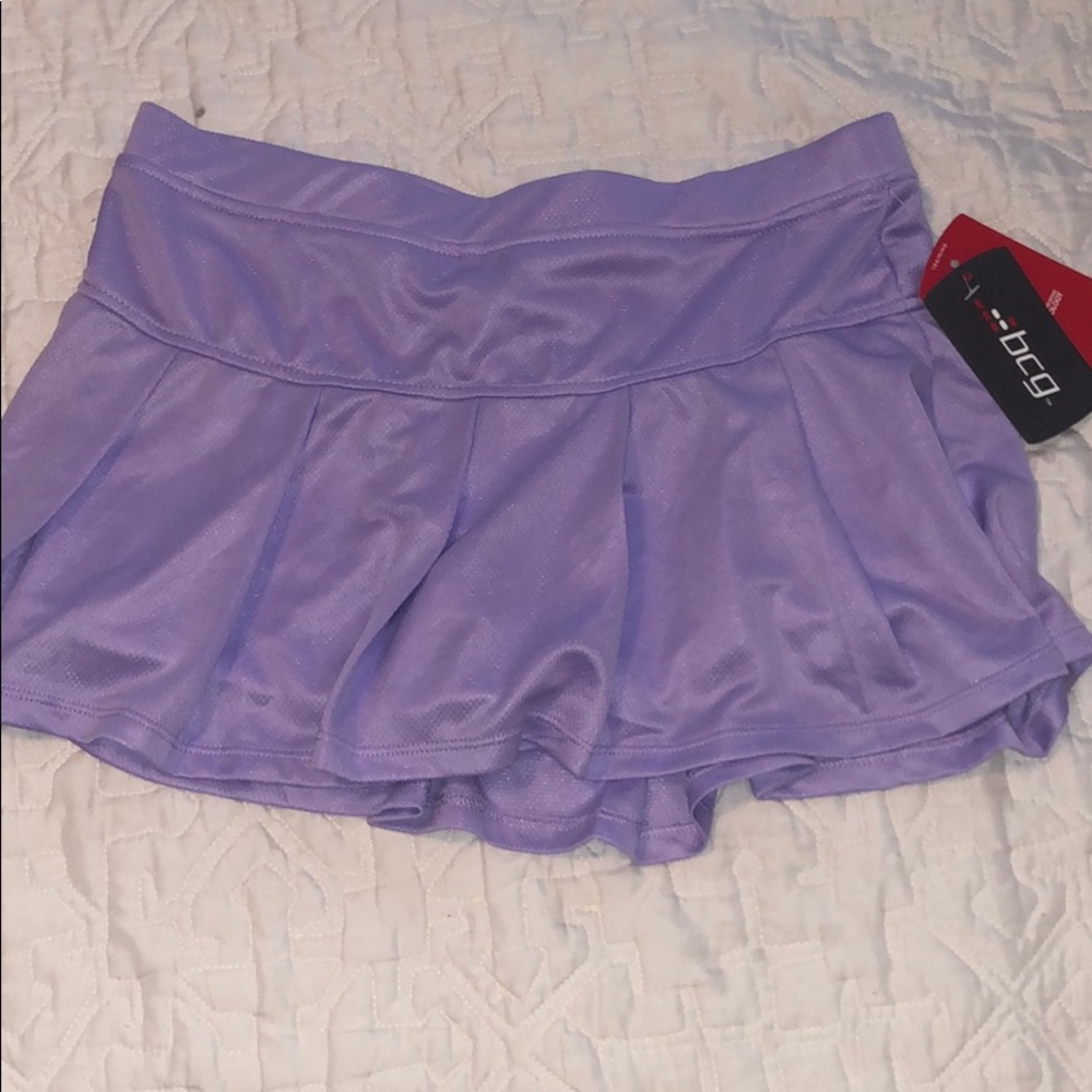 NWT BCG lavender purple girls tennis skirt large